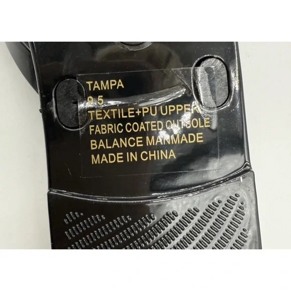 Lauren Lorraine Jellys Thong Sandal Square Toe Size 9.5 Rhinestones Tampa Black - Picture 7 of 9